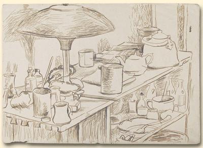 STół KUCHENNY Z LAMPą, 1945
