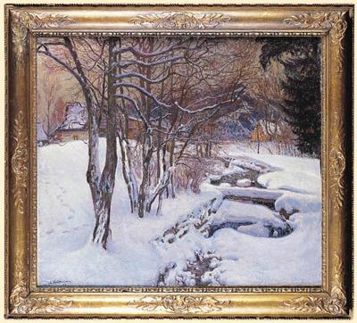 ZMIERZCH. PEJZAŻ ZIMOWY Z PODHALA, 1903