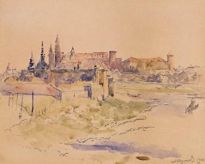 WIDOK NA WAWEL I KLASZT. NORBERTANEK, 1921