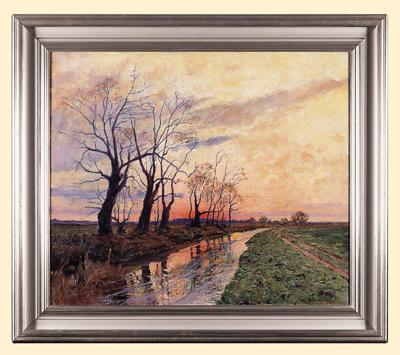 KRAJOBRAZ Z ZORZĄ WIECZORNĄ, OK. 1900
