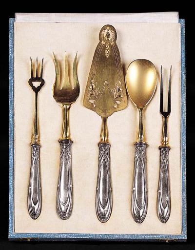 SECESYJNY KOMP. DO HORS D'OEUVRE, OK. 1900