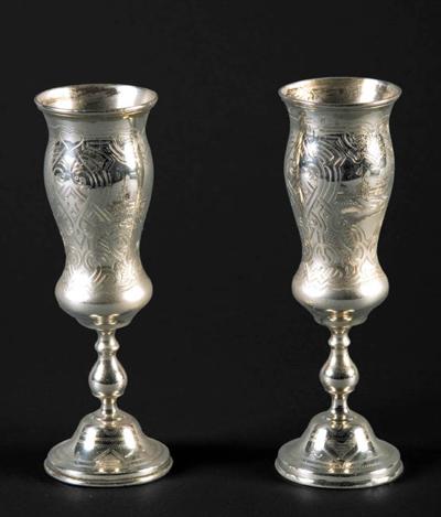 DWA KIELISZKI SREBRNE, 1860