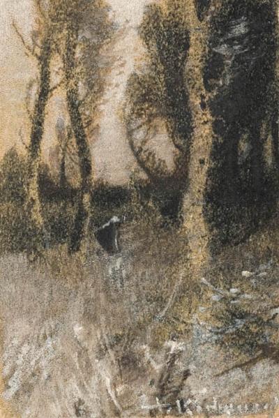 PEJZAŻ LEŚNY, OK. 1930