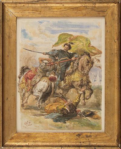 SOBIESKI ZDOBYWA CHORĄGIEW, 1880