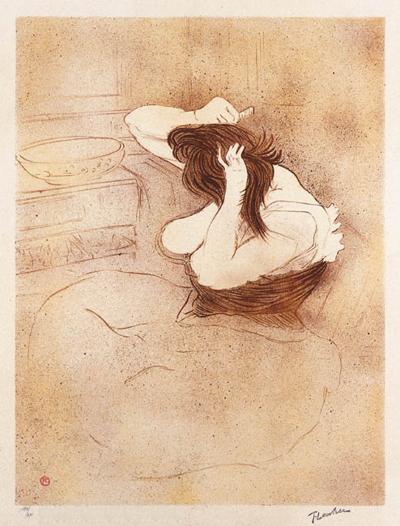 KOBIETA CZESZĄCA SIĘ, 1896