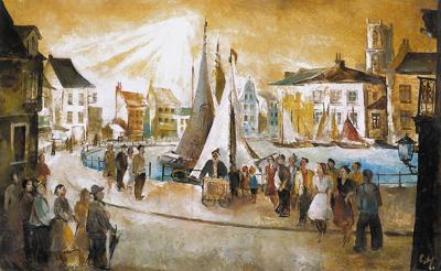 KATARYNIARZ W PORTOWYM MIASTECZKU,PO 1920
