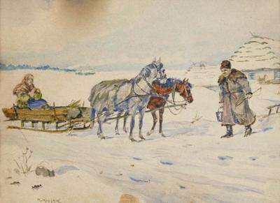 ZIMĄ NA WSI, OK. 1925