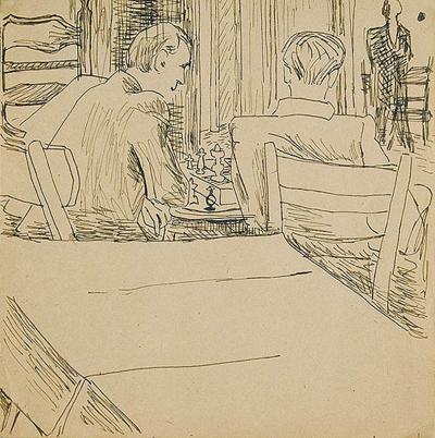 SZACHIśCI WE WNęTRZU, OK. 1945