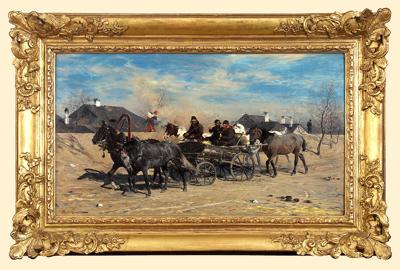 POWRÓT Z JARMARKU, PRZED 1880