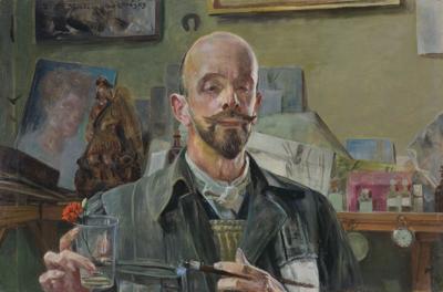 AUTOPORTRET W PRACOWNI, 1909