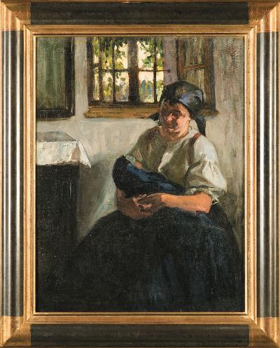 KOBIETA Z DZIECKIEM PRZY OKNIE, 1919