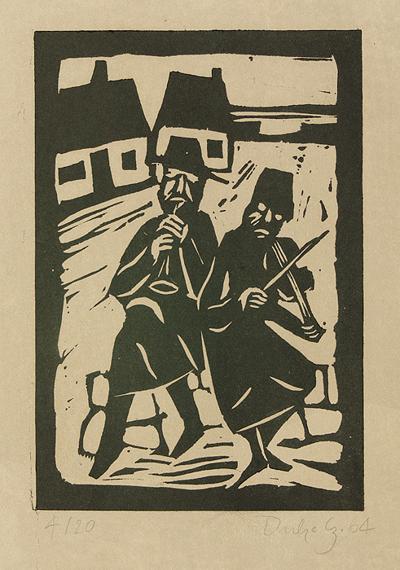 GRAJKOWIE, Z CYKLU JUDAICA, 1964