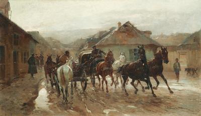ULICA W MAŁYM MIASTECZKU, PO 1930