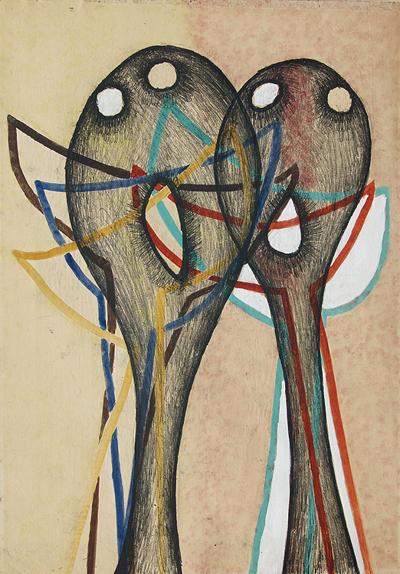 KOMPOZYCJA Z CYKLU „GŁOWY“, 1955
