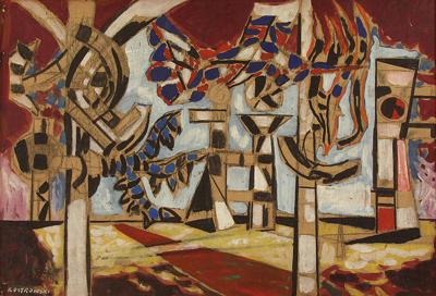 PEJZAŻ Z KONSTRUKCJĄ, 1955-1960