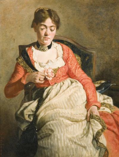 PORTRET DZIEWCZYNY Z RÓŻĄ