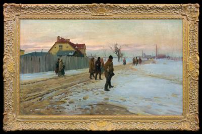 O ŚWICIE. W DRODZE DO PRACY, OK. 1930