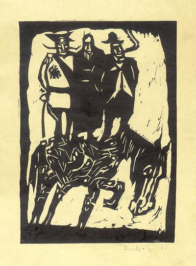 TRZEJ NA KONIU, Z CYKLU JUDAICA, 1965