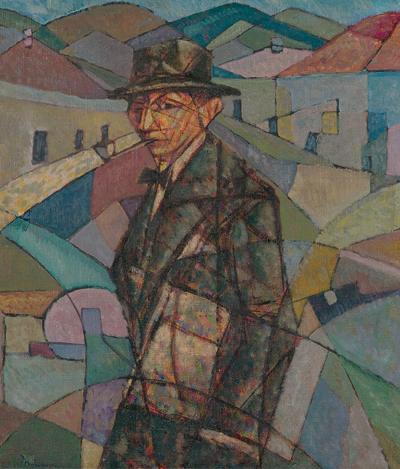 PORTRET MĘŻCZYZNY Z FAJKĄ, OK. 1925
