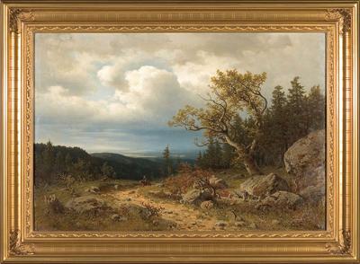 PEJZAŻ GÓRSKI Z JEŹDŹCEM, 1861
