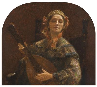 DAMA GRAJĄCA NA MANDOLINIE, 1896