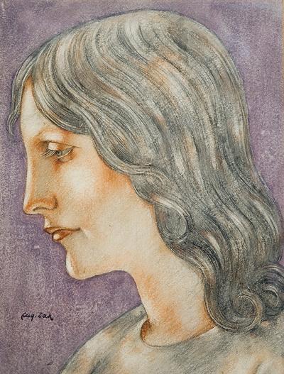 GŁOWA DZIEWCZYNY Z PROFILU, 1915-1920