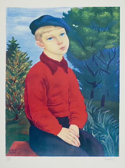 PORTRET CHłOPCA W GRANATOWYM BERECIE