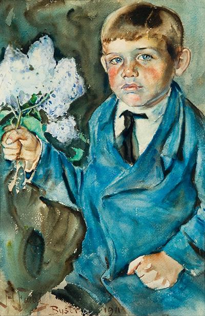 CHŁOPIEC Z GAŁĄZKĄ BZU, 1911