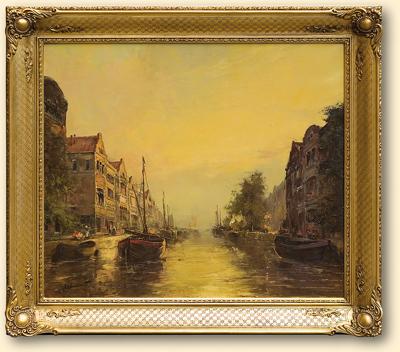 KANAŁ W AMSTERDAMIE