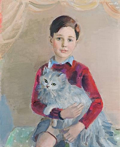 CHŁOPCZYK Z KOTEM PERSKIM, 1938