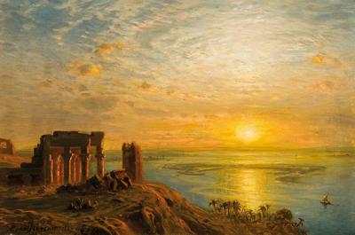 RUINY ŚWIĄTYNI W KOM OMBO NAD NILEM, 1922