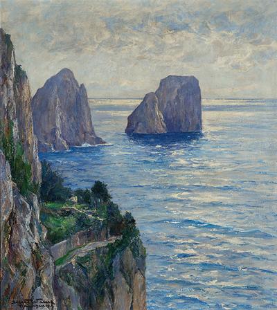 SKAŁY FARAGLIONI U BRZEGÓW CAPRI, 1916