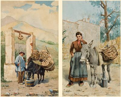 POJENIE OSIOŁKA/ MLECZARKA (PARA OBRAZóW)