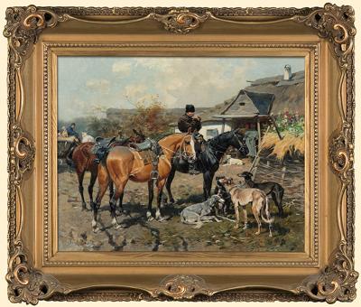 DOJEŻDŻACZ OCZEKUJĄCY PANÓW, OK. 1880