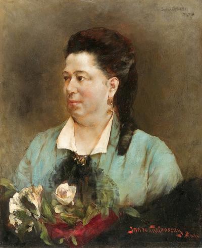 PORTRET PANI Z RÓŻAMI, OK. 1900
