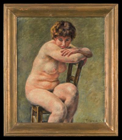 MODELKA SIEDZĄCA NA KRZEŚLE, 1925