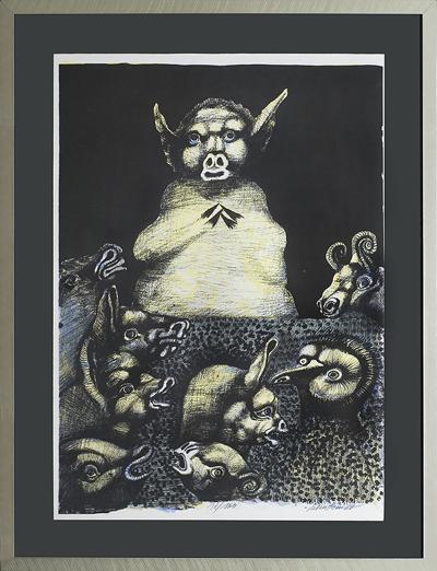 ILUSTRACJA DO FOLWARKU ZWIERZęCEGO ORWELLA, 1974