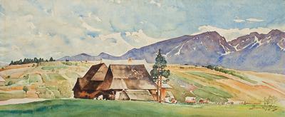 WIDOK NA TATRY OD STRONY PORONINA, 1902