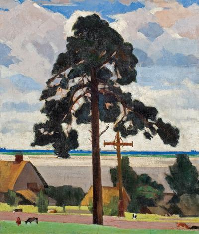 PEJZAŻ Z WYSOKĄ SOSNĄ, 1926