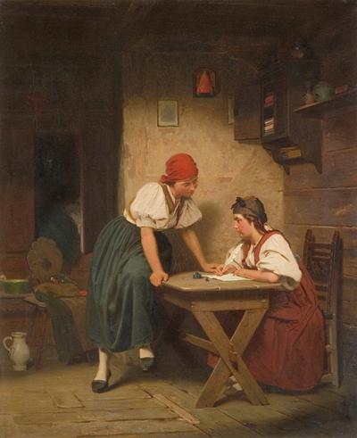 DZIEWCZYNY NAD KSIĄŻKĄ, 1869