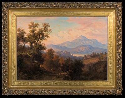 KRAJOBRAZ WŁOSKI. MONTE SORE W ABRUZJI, 1861