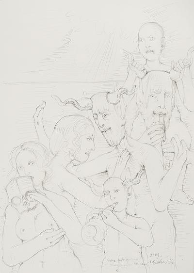SCENA MITOLOGICZNA Z MUZYKUJąCYMI FAUNAMI, 2009
