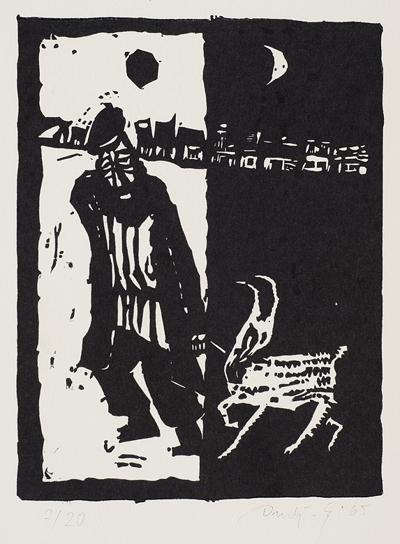 ŻYD Z KOZą, Z CYKLU JUDAICA, 1965