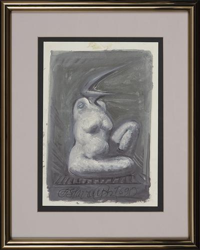 KOMPOZYCJA AKT-PTAK, 1990