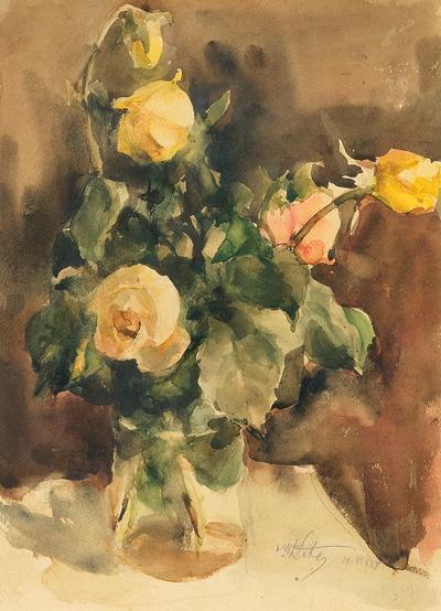 RÓŻE W WAZONIE, 1934