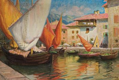 PORT WE FRANCUSKIM MIASTECZKU, OK. 1930