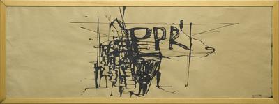 PROJEKT PLAKATU PPR, SZKIC, 1959