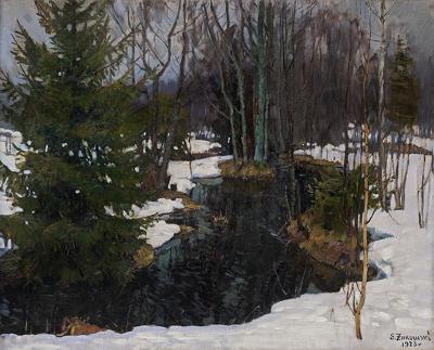 ŹRÓDŁO W ŚNIEGU, 1923