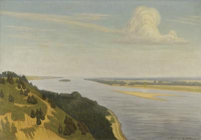 LETNI PEJZAŻ Z RZEKĄ, 1912