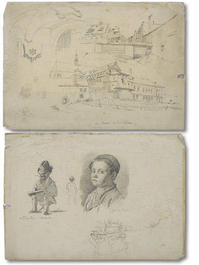 KARTA ZE SZKICOWNIKA ARTYSTY, 1880